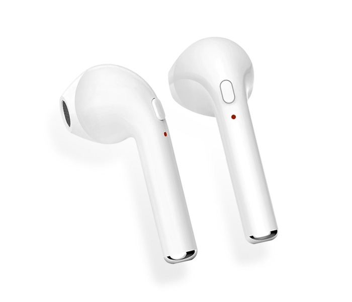 ITouch V4.2+DER Genuine Quality Double Bluetooth Earphone White - Zoom Image 1