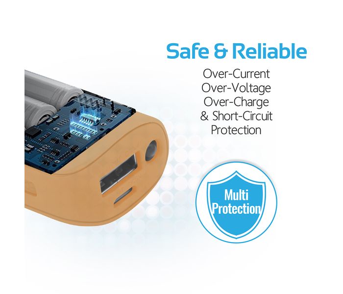 Promate Aid Bar-2 2500 mAh Ultra Compact Universal Power Bank, Gold - Zoom Image 6