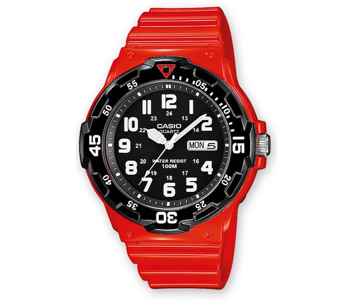 Casio MRW-200HC-4B Mens Analog Watch Red and Black - Zoom Image