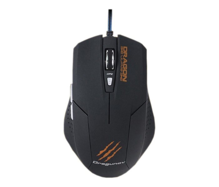 Dragon War ELE-G1 Leviathan 3200 DPI Gaming Mouse with Mouse Pad - Black - Zoom Image 1