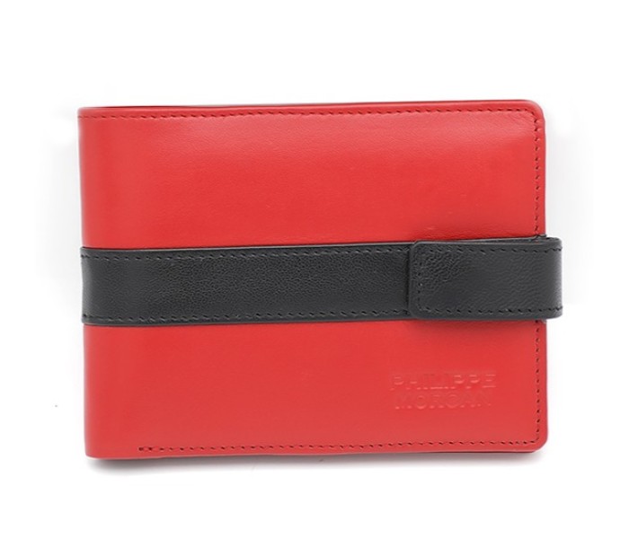 Philippe Morgan GW675A Men Leather Bifold Wallet Red - Zoom Image 3