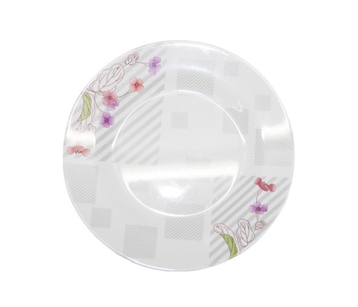 Royalford RF7070 8-inch Melamine Ware Sweet Lilac Thai Round Plate - White - Zoom Image