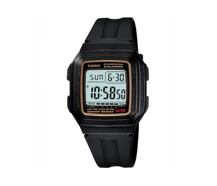 Casio F-201W-9DF Mens Digital Watch Black - Zoom Image