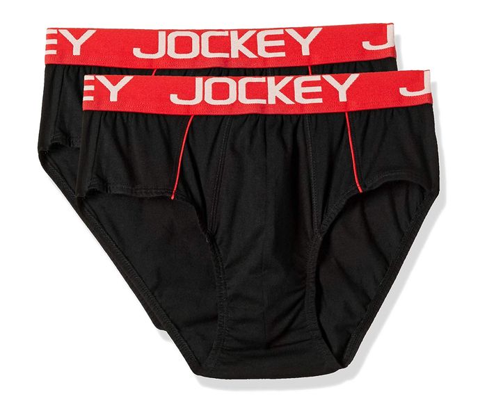 Jockey US14-0210 Zone Bold Brief, Black/L - 2 Pieces Pack - Zoom Image