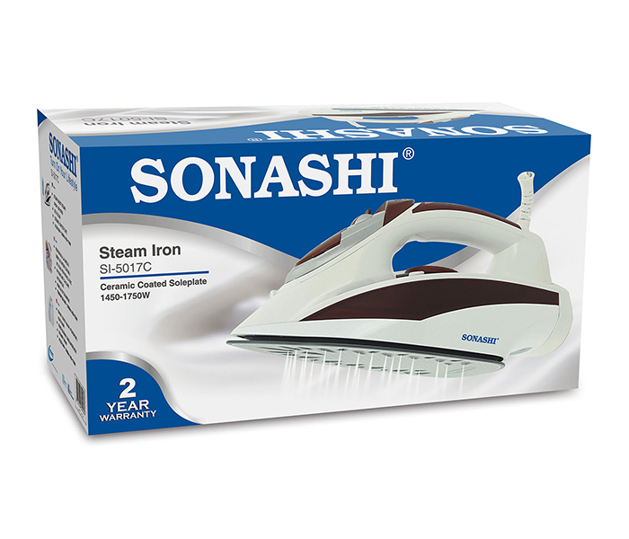 Sonashi SI-5017C(VDE) 2000W Steam Iron with Ceramic Sole Plate - Brown - Zoom Image 3