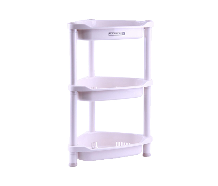 Royalford RF8623 3 Layer Corner Rack - White - Zoom Image