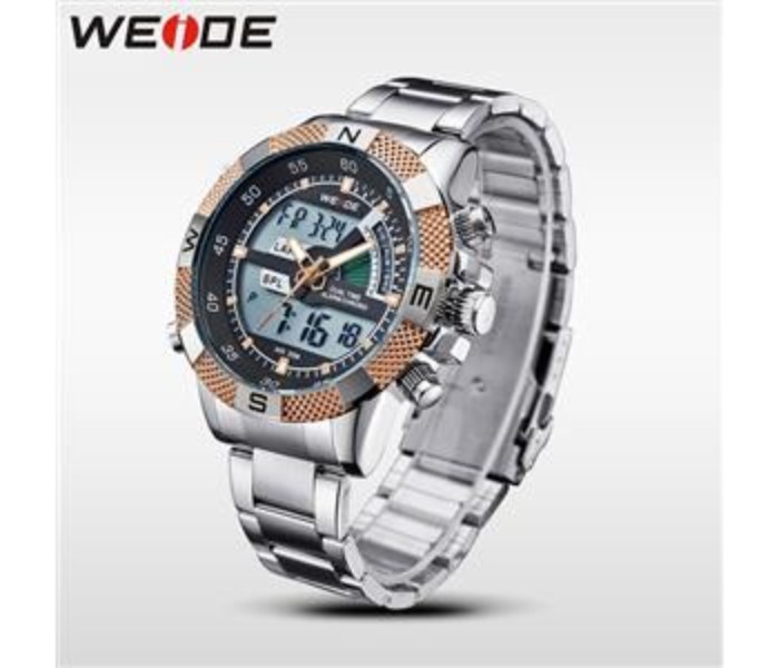 Weide WH 1104MB Mens Digital and Analog Watch Gold and Silver - Zoom Image 1