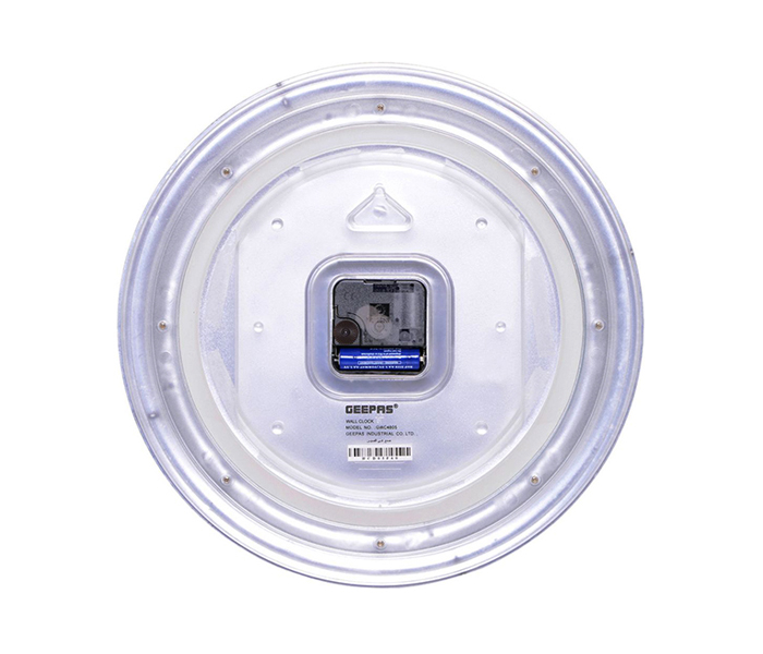 Geepas GWC4805 Taiwan Movement Luminous Dial Wall Clock, White & Clear - Zoom Image 3