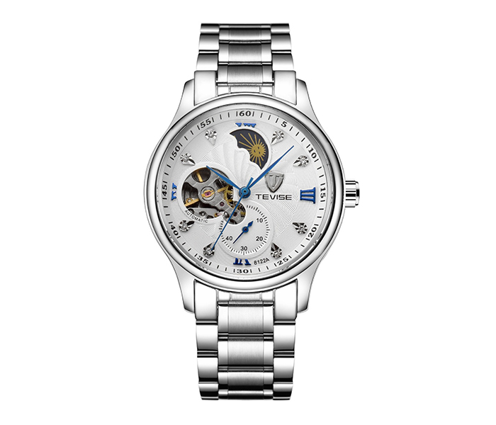 Tevise 8122A Men's Moon Phase Automatic Mechanical Watch - White - Zoom Image