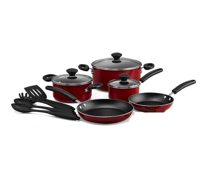 Prestige PR20486 12 Pieces Cooking Set - Red - Zoom Image