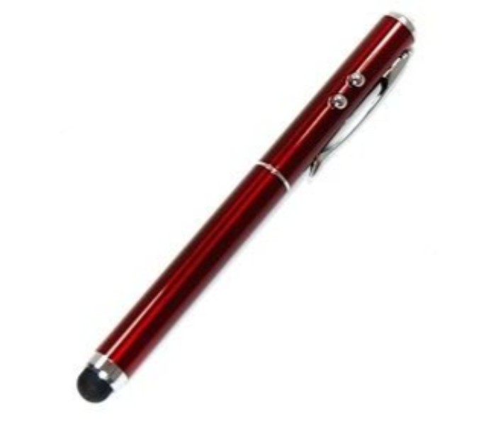 3 In 1 Led Flashlight Stylus Pen With Laser Pointer SPF02R Red - Zoom Image