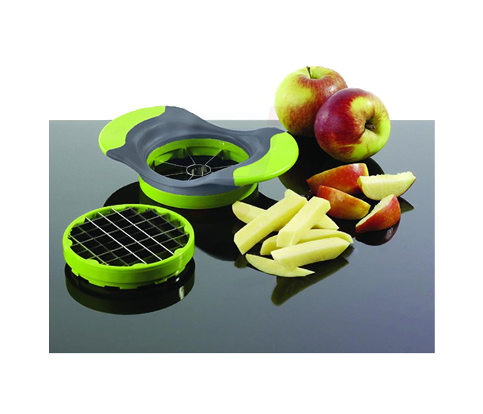 Royalford RF8748 2-in-1 Apple with French Fries Cutter - Green & Grey - Zoom Image 1