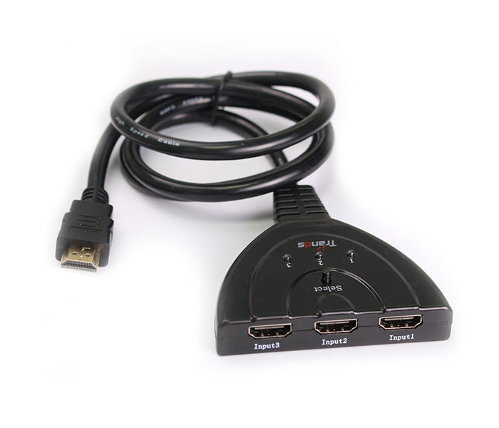 Trands TR-HD131 1 Meter HDMI Switch Cable - Black - Zoom Image 1