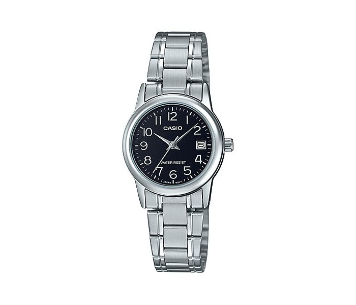 Casio LTP-V002D-1B Womens Analog Watch Silver and Black - Zoom Image