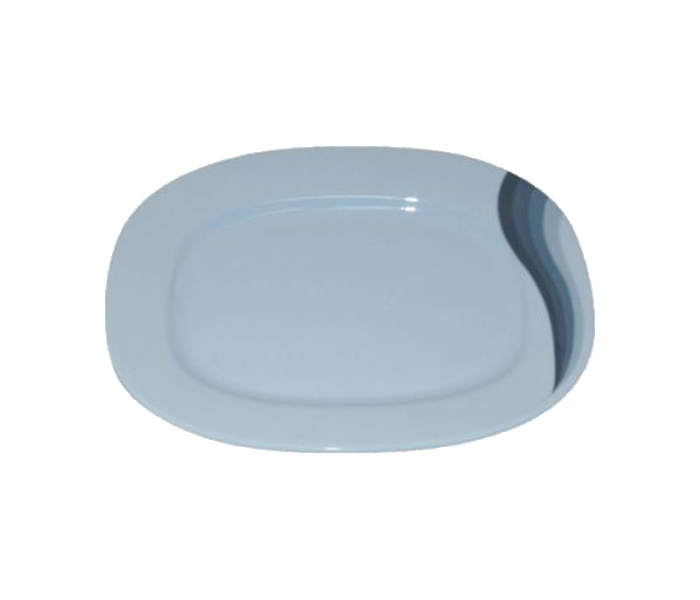 Royalford RF8069 12-inch Melamine Super Rays Oval Plate - Blue - Zoom Image