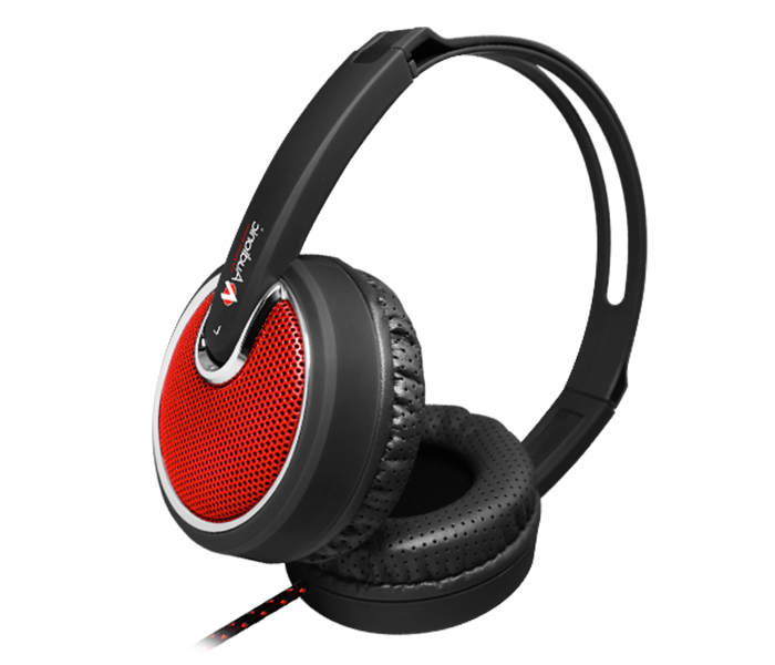 Audionic CLASSIC-101 Headphone with Mic, Red - Zoom Image