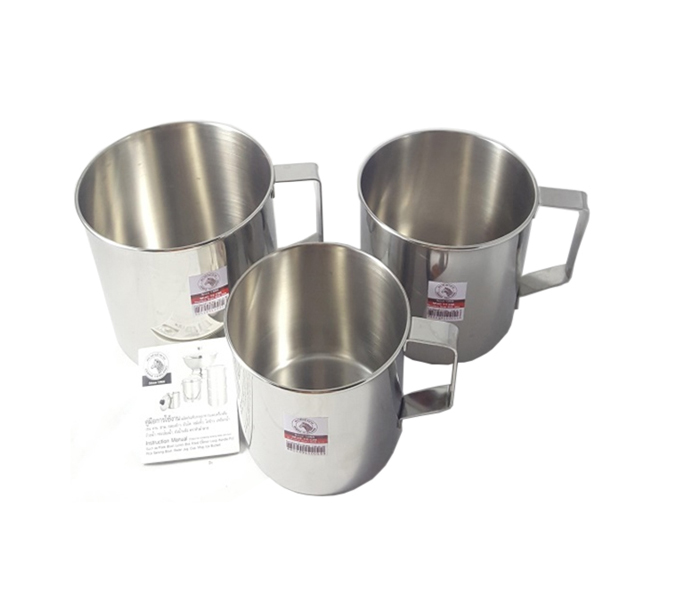 Zebra ZE-110010 Stainless Steel 10 cm Mug Silver - Zoom Image