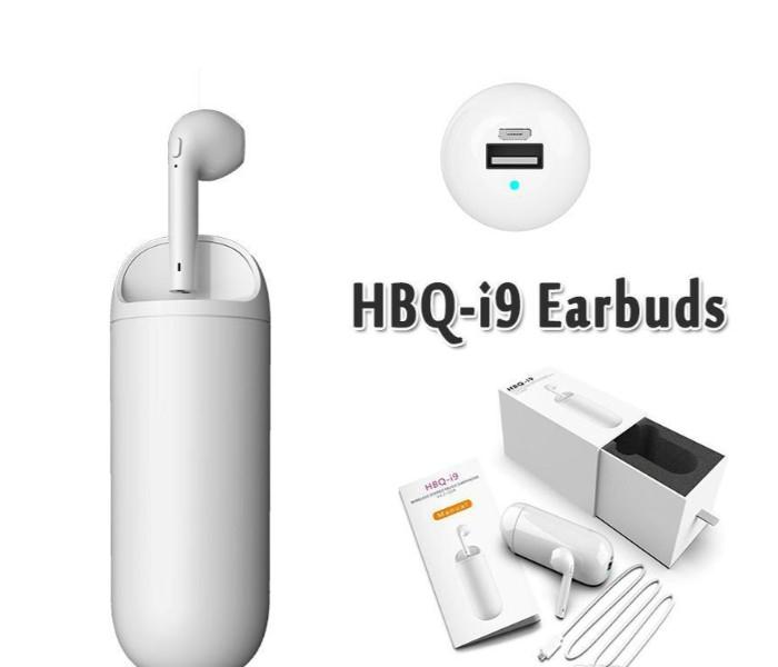 HBQ I9 Mini Bluetooth Wireless Earphone with 2 in 1 Charging Box and External Power Bank with Capacity of 3,300 mAh White - Zoom Image 14