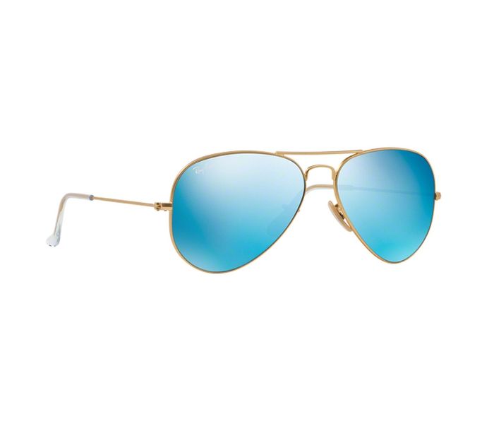 Ray-Ban RB3025-112/17-62 Aviator Golden Frame & Blue Mirrored Sunglasses for Unisex - Zoom Image 1