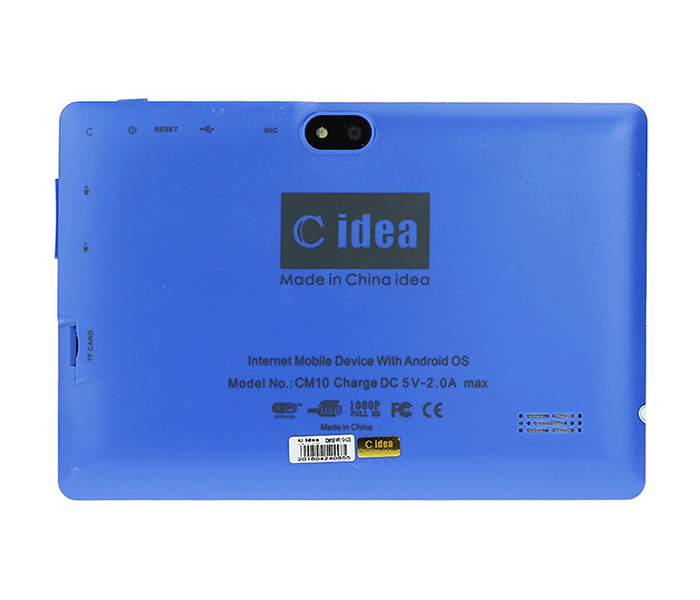 C idea CM10 7 Inch 1GB RAM 8GB Internal Memory Android Tablet With Combo of Touch Pen and Finger Holder- Blue - Zoom Image 1