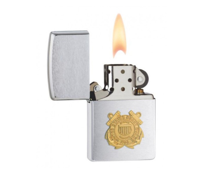 Zippo 280CG 720060192 Brfin CHR Coast Guard Lighter Silver - Zoom Image 1