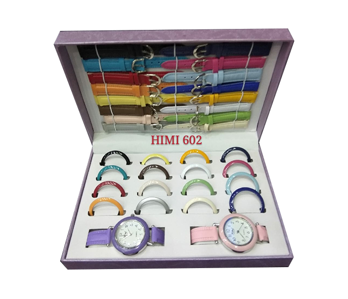 HIMI 602 Multicolor Dial Frame & Strap Changeable Quartz Watch for Women - Zoom Image