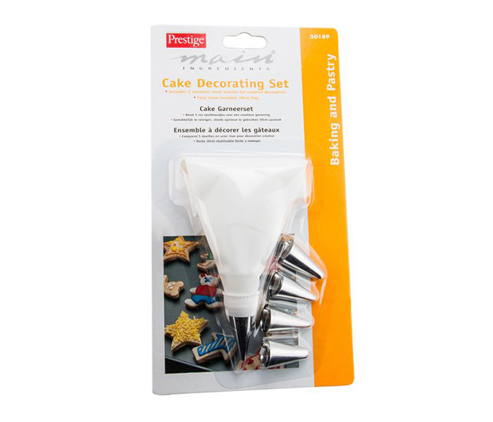 Prestige PR50189 Cake Decor Set, White & Silver - Zoom Image 1