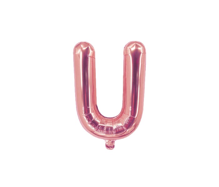 Party Time U-RG-803409 Letter U 16 Inch Foil Balloon Rose Gold - Zoom Image