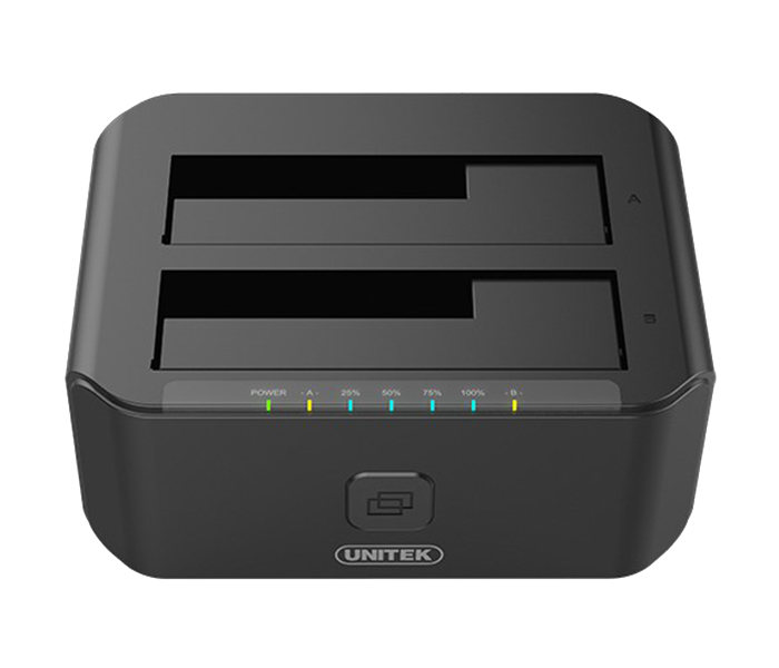 Unitek Y-3032 USB3.0 to SATA6G Dual Bay 2.5 & 3.5-inch Hard Disk Docking Station - Black - Zoom Image 3