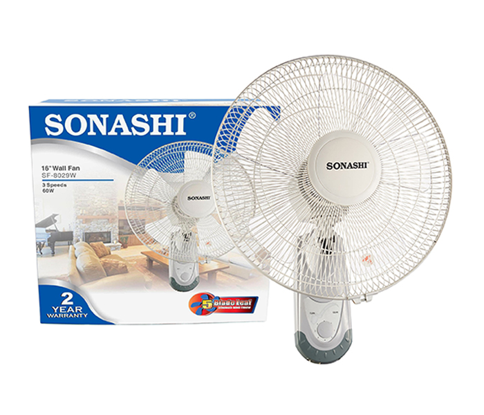 Sonashi SF-8029W 16-inch Wall Fan - Grey - Zoom Image 2