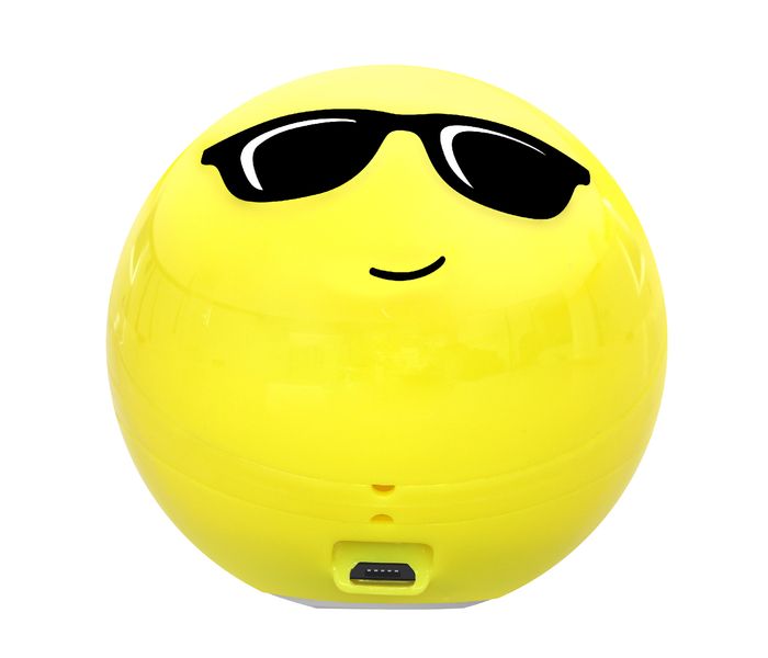 Promate Coolclassic Cute Emoji Stereo Sound Wireless Bluetooth Speaker with Built-in Mic - Yellow - Zoom Image 9