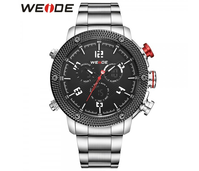 Weide WH-5206MB Analog and LCD Digital Watch Silver and White - Zoom Image 1