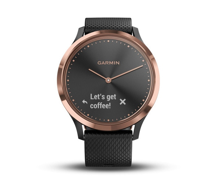 Garmin Vívomove HR Hybrid Smart Watch With Silicone Band - Black Dial - Zoom Image 5