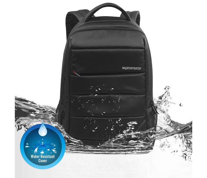 Promate Bizpak-BP 15.6 inch Lightweight Laptop Backpack Bag with Multiple Storage Options, Black - Zoom Image 1