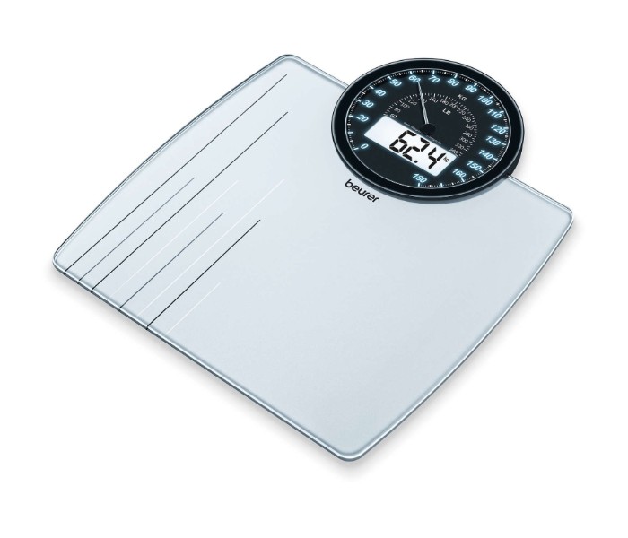 Beurer N14077848A Glass Bathroom Scale White and Black - Zoom Image 2