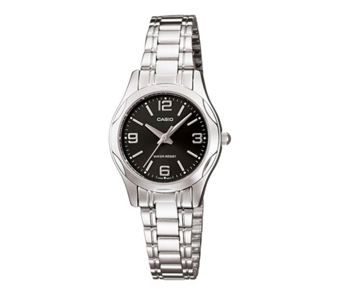 Casio LTP-1275D-1A2DF Womens Analog Watch Black and Silver - Zoom Image