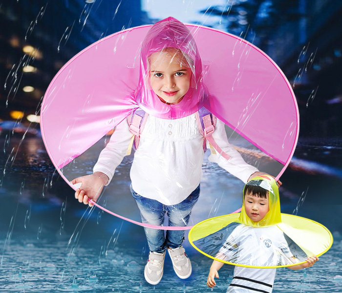 UFO Children Raincoat cute Duck Rain Cover Waterproof For Kids - Multi Colour - Zoom Image