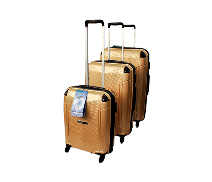 Para John PJTR3087GO Trolley Bag Set of 3 Pieces - Golden - Zoom Image