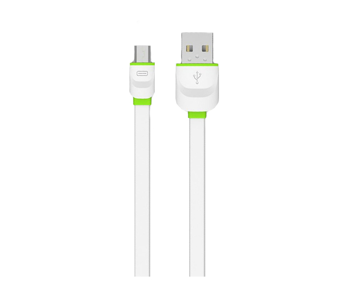 iends IN-CA8465 Flat Micro USB Cable - White - Zoom Image