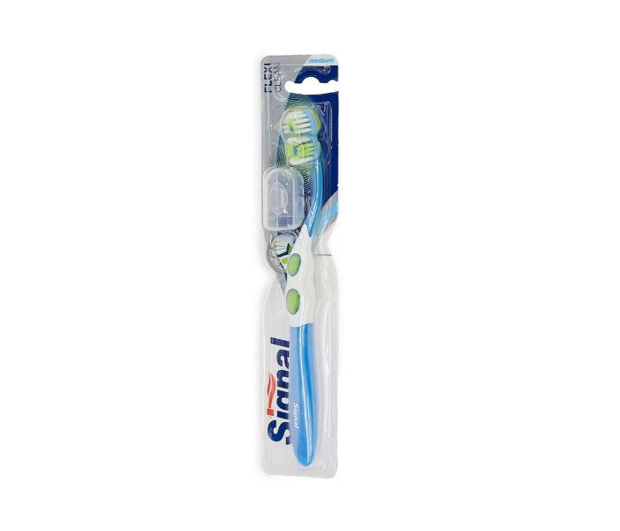 Signal N11294839A Flexi Clean Toothbrush Medium Bristles White/Blue - Zoom Image