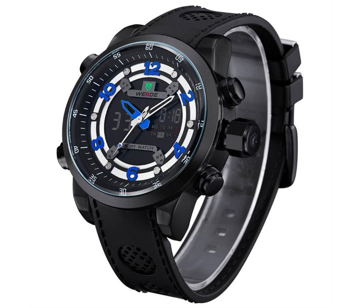 Weide WH 3315PU Mens Analog and Digital Watch Black and Blue - Zoom Image 1