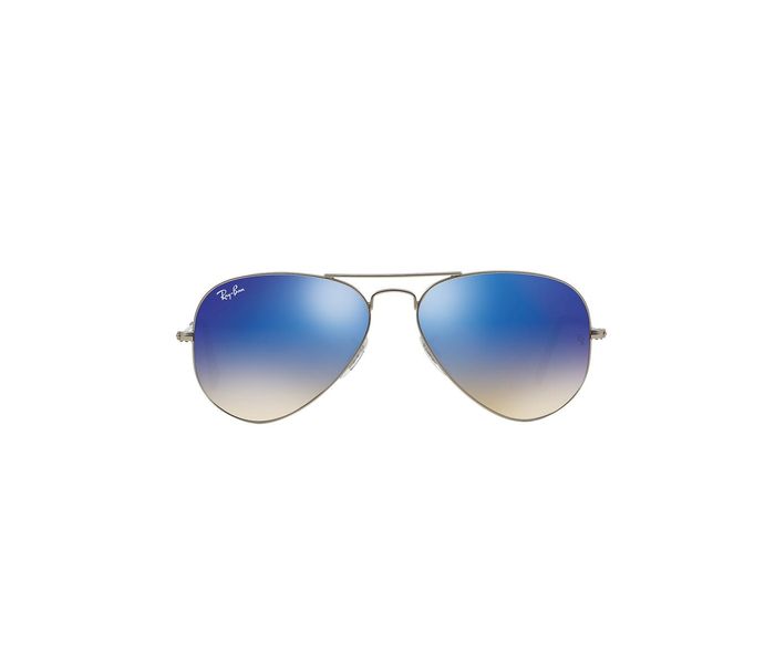 Ray-Ban RB3025-019/8B 58 Pilot Silver Frame & Blue Gradient Flash Mirrored Sunglasses for Women - Zoom Image 1