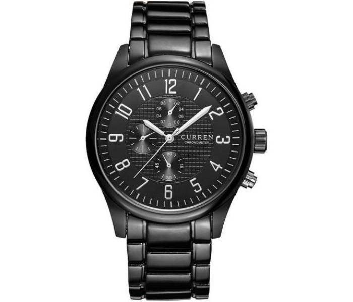 Curren 8046 Stainless Steel Quartz Mens Casual Watch - Black - Zoom Image 1