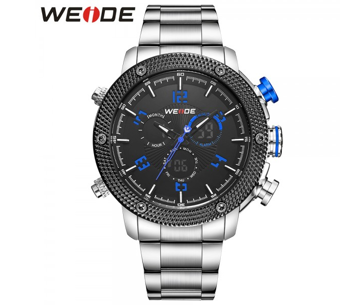 Weide WH-5206MB Analog and LCD Digital Watch Silver and Blue - Zoom Image 1