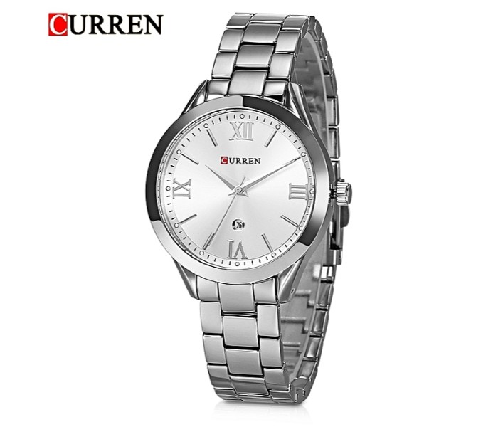 Curren Women's Water Resistant Alloy Analog Watch 9007 Silver - Zoom Image