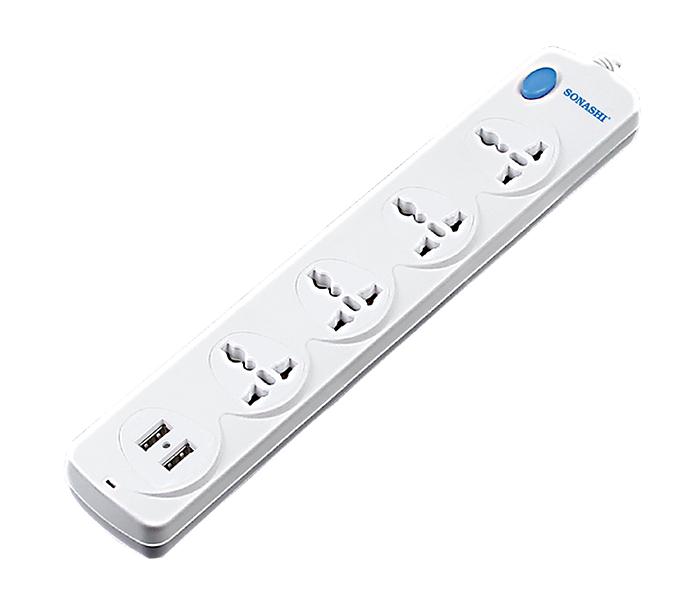 Sonashi SES-404U 4 Way Extension Socket with USB Ports - Zoom Image