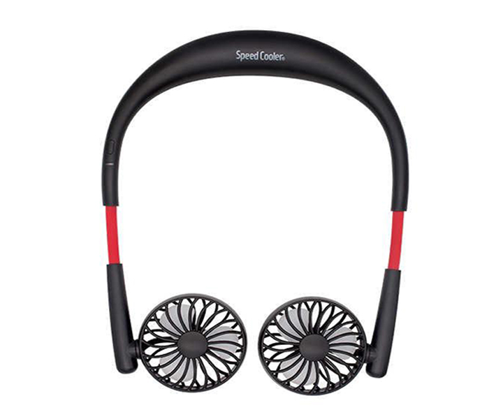 Portable Usb Rechargeable Handsfree Sporty Neckband Mini Cooling Double Fan - Black - Zoom Image 5