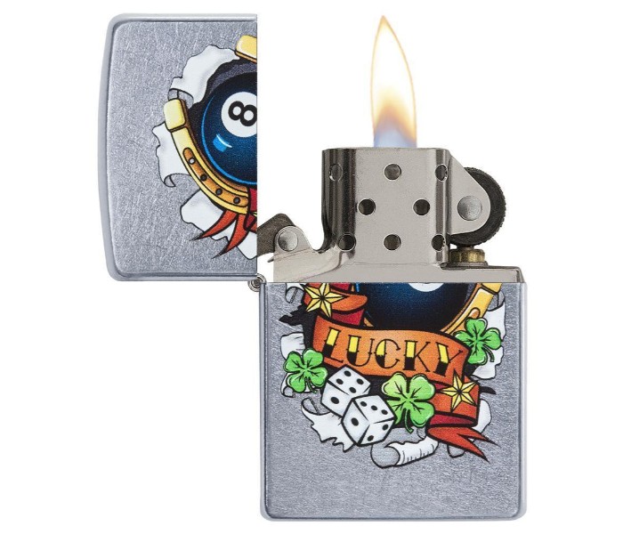 Zippo 29604 207 Luck Tattoo Lighter Silver - Zoom Image 1