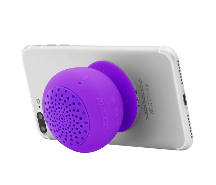 Promate Globo Mini Portable Wireless Stereo Speaker with Suction Cup - Purple - Zoom Image 3