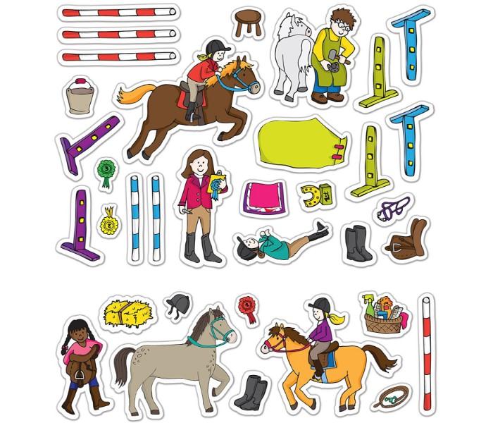 Fiesta Crafts T-2826 Horse Riding Stickabouts Assorted - Zoom Image 3